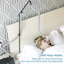 Load image into Gallery viewer, CPAP Hose Holder - CPAP Hose Hanger for Bed Avoid Tangling and Prevent Blockage,Keeps The Air Hose Up and Away from Your Face and Arms to Make You Sleep Better,Black