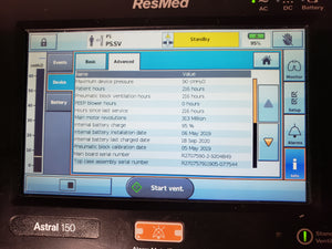 ResMed Astral 150 Portable Oxygen Ventilator 27003