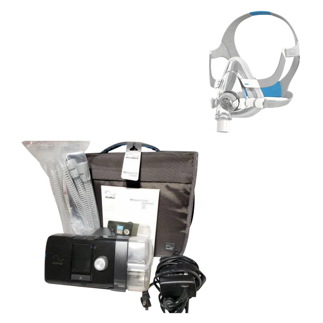 MOST POPULAR COMPLETE PACKAGE - AirSense 10 Auto CPAP Machine & F20 Full Face Mask COMBO